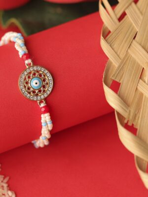 Radiant BLUE Evil Eye Rakhi