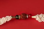 Sacred Rudraksha Rakhi with Pearl Braiding