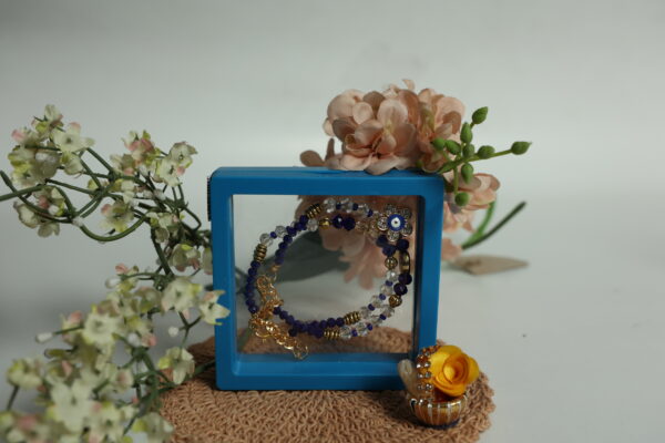 Royal Blue Evil Eye Bhaiya-Bhabhi Set
