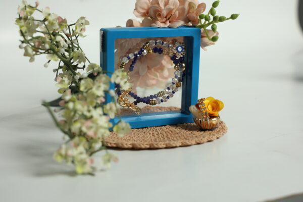 Royal Blue Evil Eye Bhaiya-Bhabhi Set