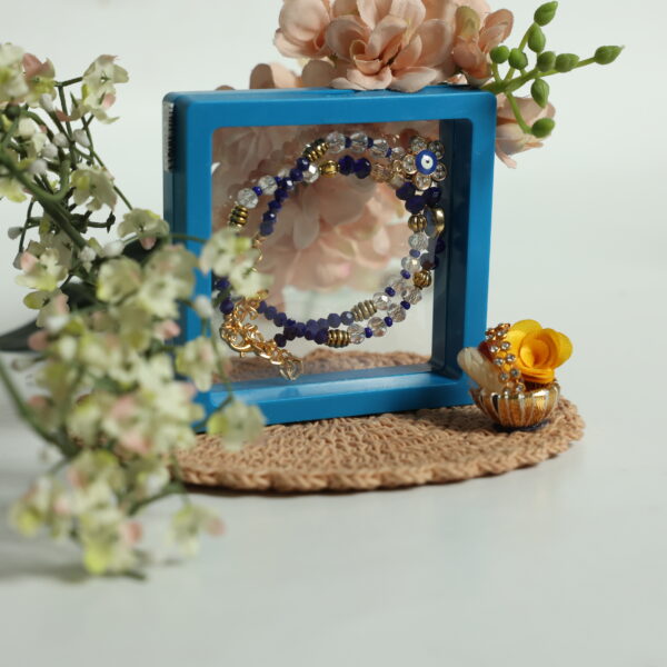 Royal Blue Evil Eye Bhaiya-Bhabhi Set