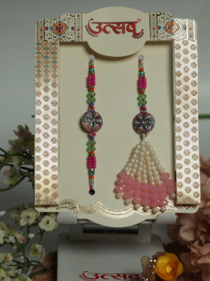 Pink Blossom Lumba Rakhi Set – by UtsavArts