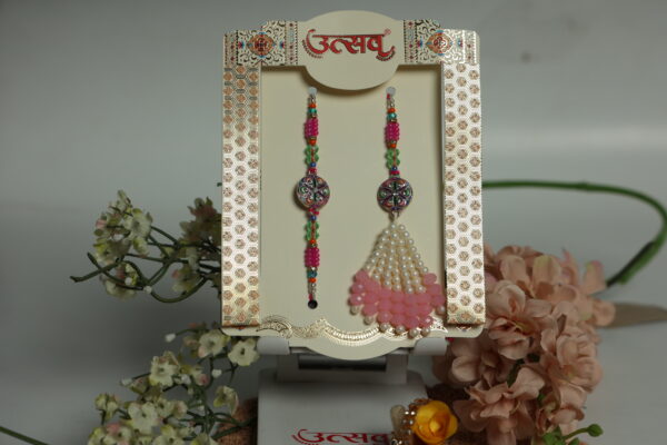 Pink Blossom Lumba Rakhi Set – by UtsavArts
