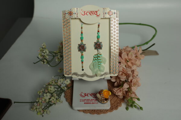 Mint Royale Bhaiya-Bhabhi Rakhi Set – by UtsavArts