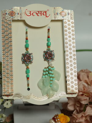Mint Royale Bhaiya-Bhabhi Rakhi Set – by UtsavArts