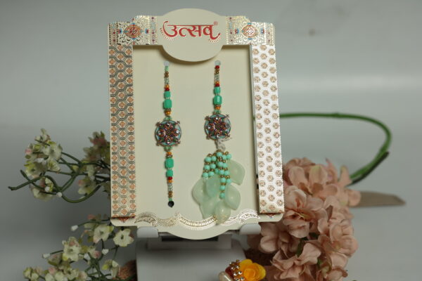 Mint Royale Bhaiya-Bhabhi Rakhi Set – by UtsavArts