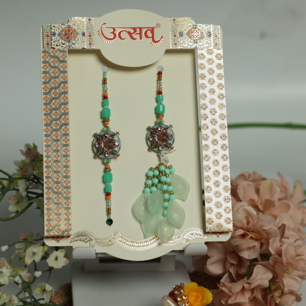 Mint Royale Bhaiya-Bhabhi Rakhi Set – by UtsavArts