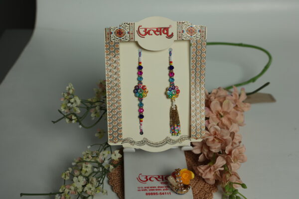Rangrez Bhaiya-Bhabhi Rakhi Set – by UtsavArts