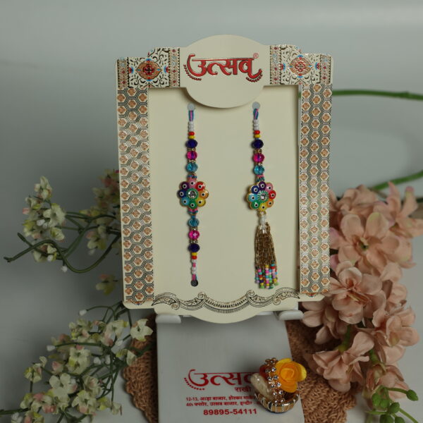 Rangrez Bhaiya-Bhabhi Rakhi Set – by UtsavArts