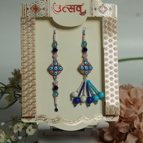 Nazar Suraksha Bhaiya-Bhabhi Rakhi Set – by UtsavArts