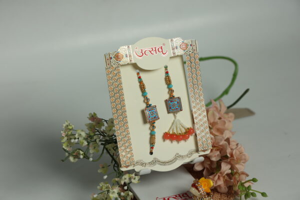 Regal Square Bhaiya-Bhabhi Rakhi Set – by UtsavArts