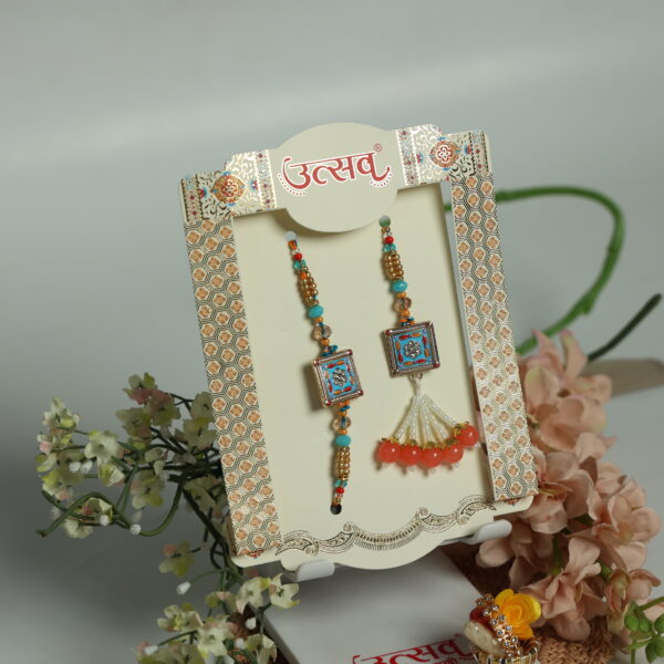Regal Square Bhaiya-Bhabhi Rakhi Set – by UtsavArts