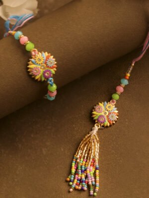 Rangilo Saath Bhaiya-Bhabhi Rakhi Set by UtsavArts – A Splash of Love & Color