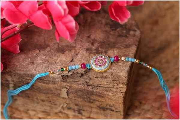 Mandala Art Stone Rakhi