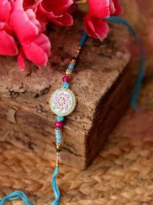 Mandala Art Stone Rakhi