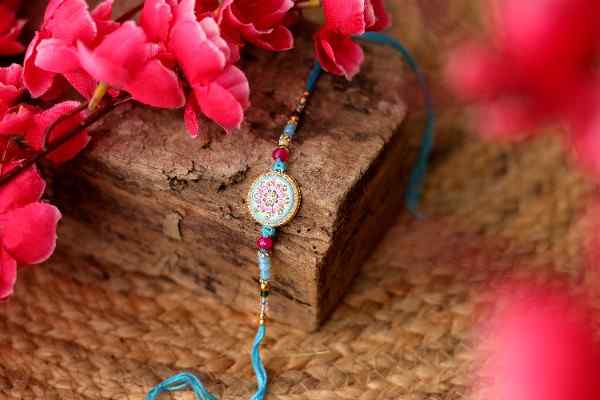 Mandala Art Stone Rakhi