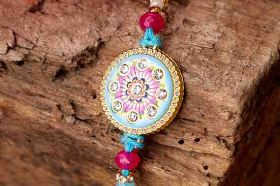 Mandala Art Stone Rakhi