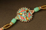 Teal Blossom Rakhi