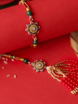 Sanskriti Bhaiya-Bhabhi Rakhi Set by UtsavArts – A Touch of Tradition