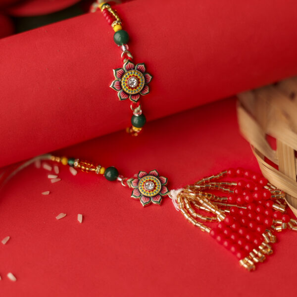 Sanskriti Bhaiya-Bhabhi Rakhi Set by UtsavArts – A Touch of Tradition