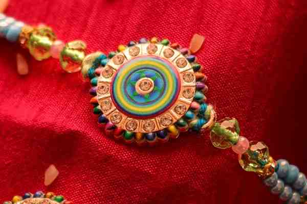 Royal Blue Bhaiya Bhabhi Rakhi Pair