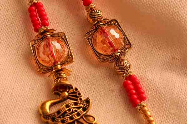 Royal Peacock Bhaiya Bhabhi Rakhi Pair