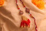 Designer Floral Bhaiya Bhabhi Rakhi Pair