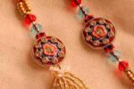Designer Floral Bhaiya Bhabhi Rakhi Pair