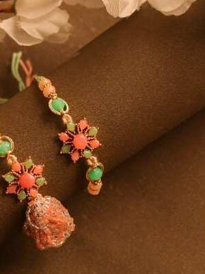 Peach Blossom Bhaiya Bhabhi Rakhi Set
